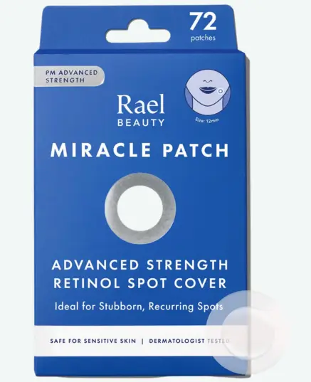 Blue Rael Beauty Miracle Patch Advanced Strength Retinol Spot Cover box with 72 hydrocolloid patches
